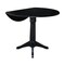 International Concepts Round 42 in Round Dual Drop Leaf Pedestal Table, 36.3 inH, Black, 42 W, 42 L, 36.3 in H, Wood K46-42DPT-27B-6B - alternate 5